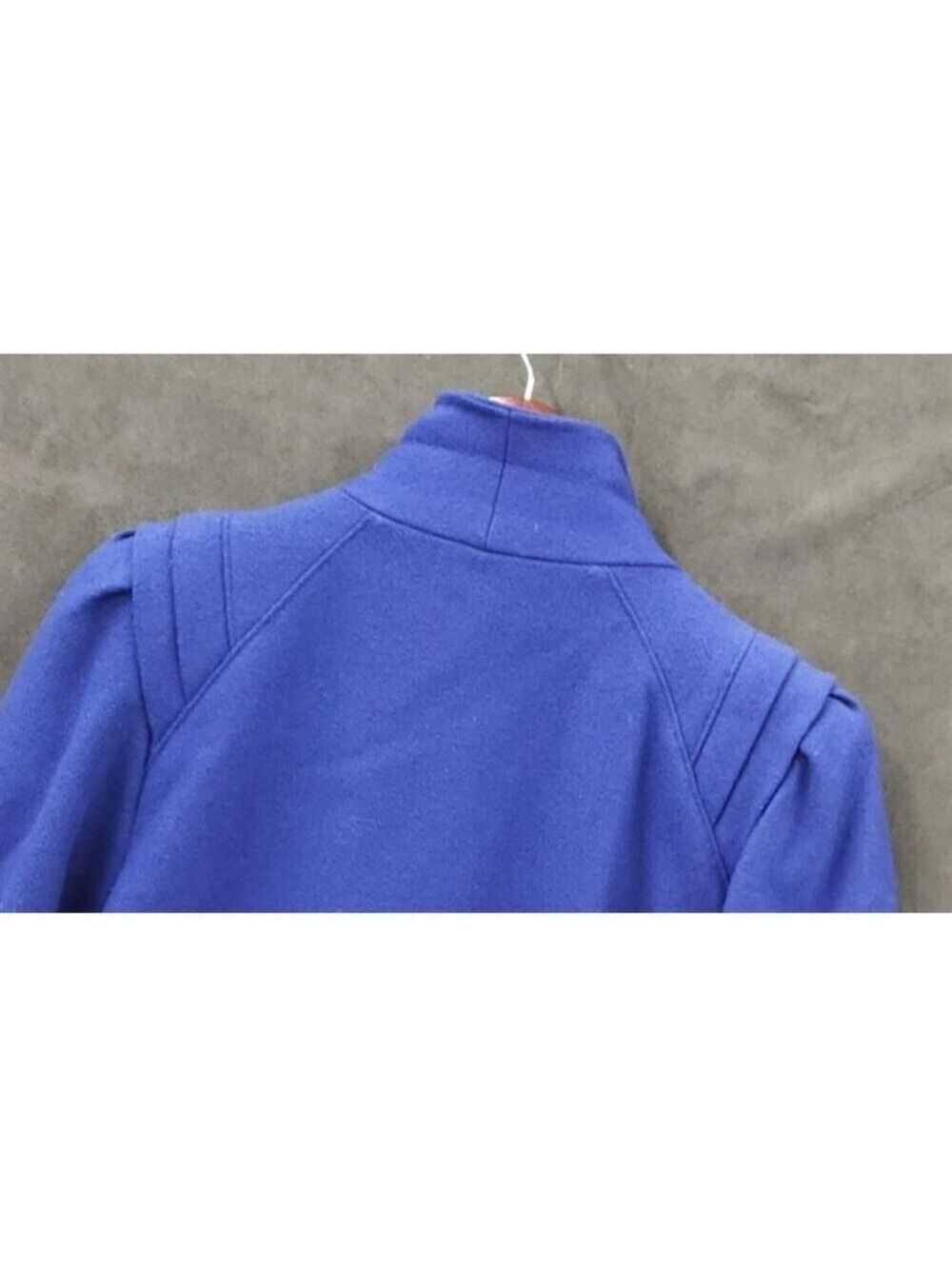Vintage Royal Blue Union Made Wool Coat Size 9 Double-Breasted USA Made - Picture 12 of 13